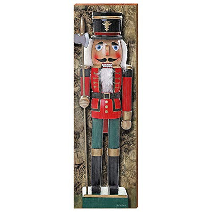 Soldier Nutcracker Home Decor Art Print on Real Wood