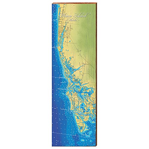 Marco Island, Florida Map | Wall Art Print on Real Wood
