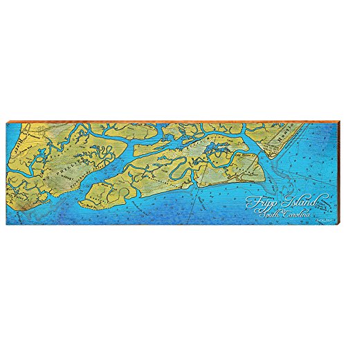 Mill Wood Art Fripp Island, Sc Map Home Decor Art Print On Real Wood