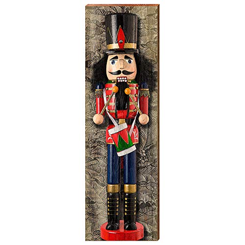 Nutcracker with Drum Home Decor Art Print on Real Wood