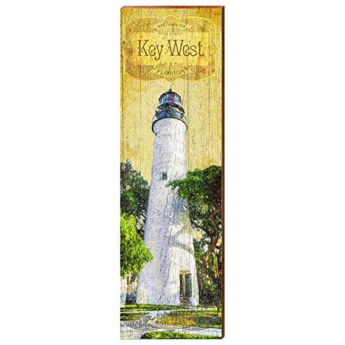 Key West Lighthouse Home Decor Art Print on Real Wood