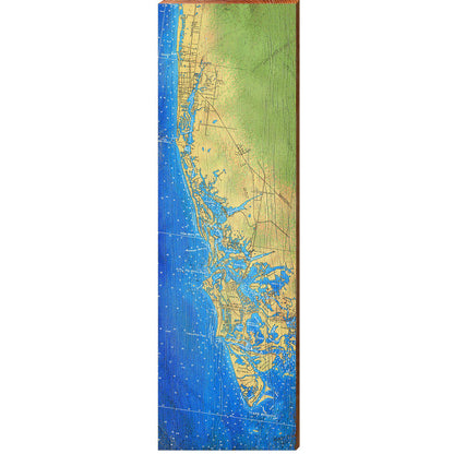 Marco Island Map | Wall Art Print on Real Wood