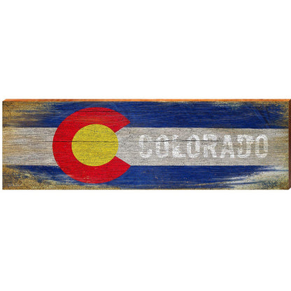 Colorado Flag | Wall Art Print on Real Wood