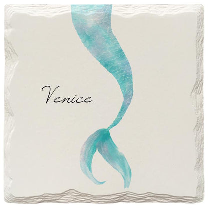Venice Mermaid Tail | Absorbent Ceramic Drink Coaster