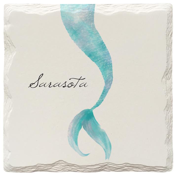 Sarasota Mermaid Tail | Absorbent Ceramic Drink Coaster