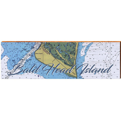 Bald Head Island NOAA Chart Map | Wall Art Print on Real Wood