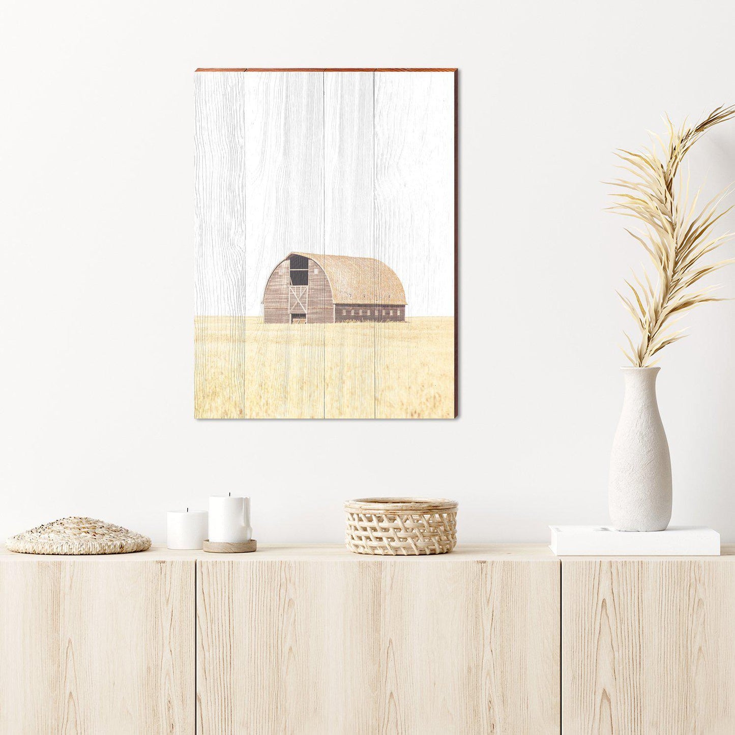 Barn | Wall Art Print on Real Wood