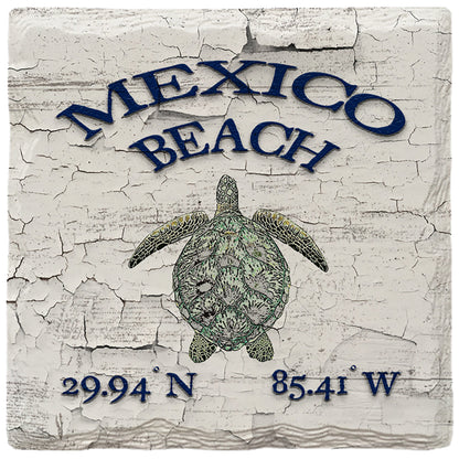 Mexico Beach Latitude Longitude | Absorbent Ceramic Drink Coaster