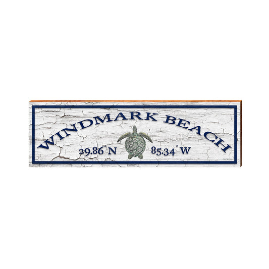 Windmark Beach Latitude Longitude | Wall Art Print on Real Wood