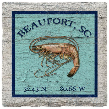 Beaufort, South Carolina Shrimp Latitude Longitude | Absorbent Ceramic Drink Coaster