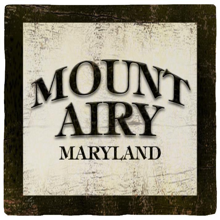 Mount Airy, Maryland Black & White | Absorbent Ceramic Drink Coaster