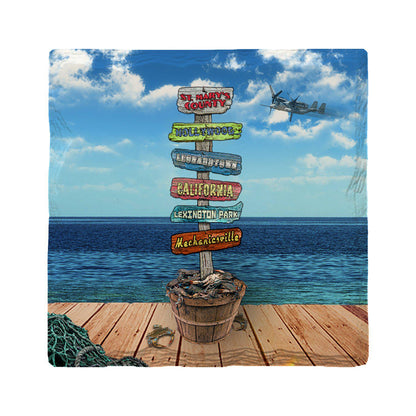 St. Mary's County Crab Directional | Absorbent Ceramic Drink Coaster