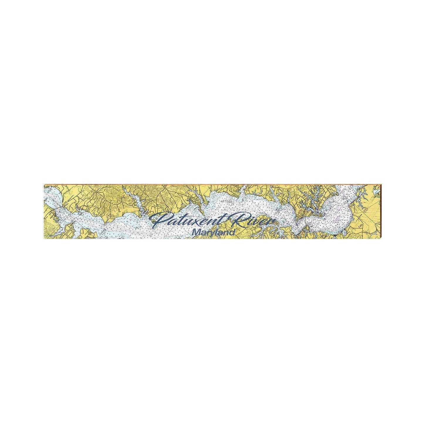 Patuxent River Maryland NOAA Chart Map | Wall Art Print on Real Wood