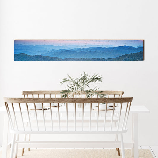 Blue Ridge Mountains | Wall Art Print on Real Wood