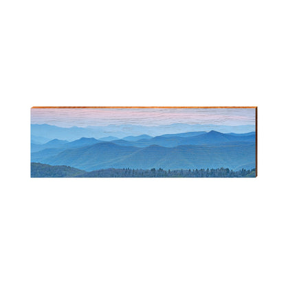 Blue Ridge Mountains | Wooden Sign | Wall Art Print on Real Wood 