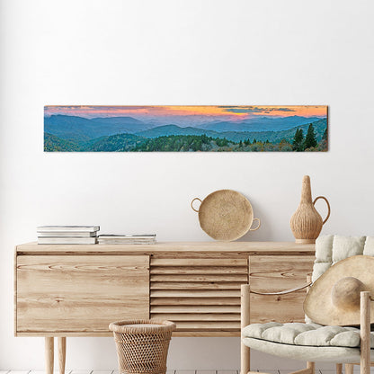 Blue Ridge Mountains Wooden Sign | Wall Art Print on Real Wood