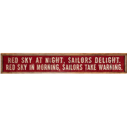 Red Sky at Night | Wall Art Print on Real Wood