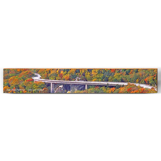 Blue Ridge Parkway, Linn Cove Viaduct Bridge Wooden Sign | Wall Art Print on Real Wood