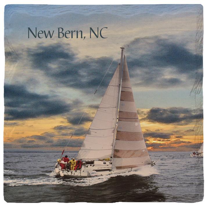 New Bern, NC Regatta | Absorbent Ceramic Drink Coaster