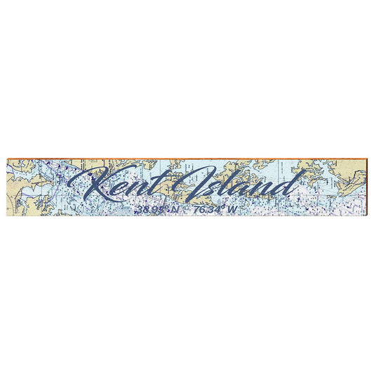 Kent Island NOAA Chart | Wall Art Print on Real Wood