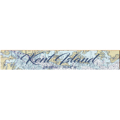 Kent Island NOAA Chart | Wall Art Print on Real Wood