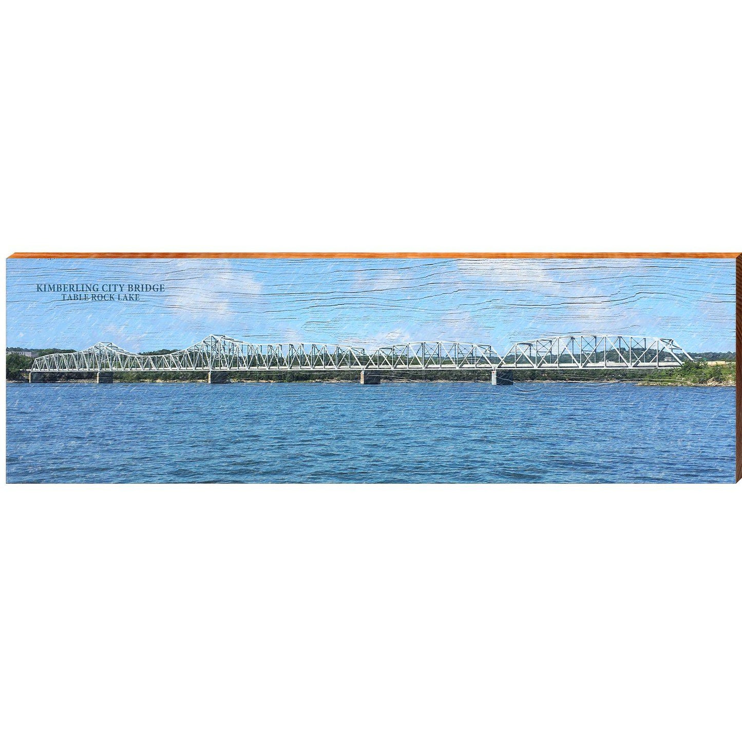 Kimberling City Bridge | Wall Art Print on Real Wood