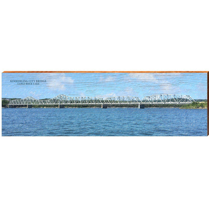 Kimberling City Bridge | Wall Art Print on Real Wood