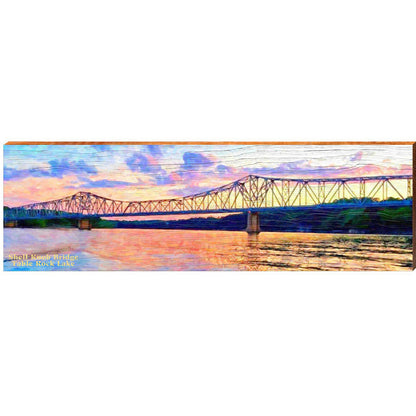 Shell Knob Bridge Sunset | Wall Art Print on Real Wood