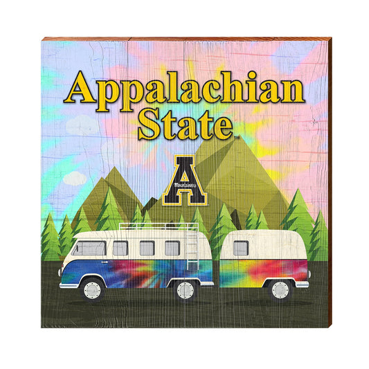 Appalachian State‚Ñ¢ Camper Van Tie Dye | Collegiate Wood Wall Art Print