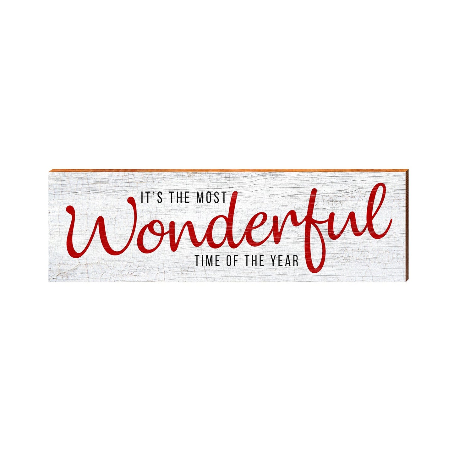 Most Wonderful Time Christmas Sign | Wall Art Print on Real Wood