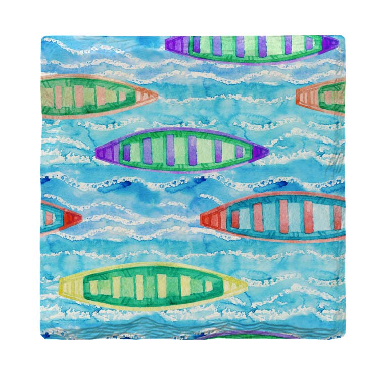 Colorful Canoes | Drink Coaster