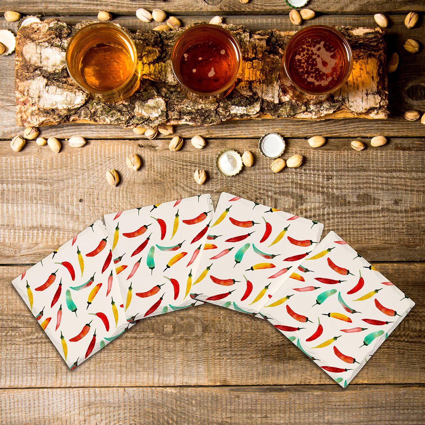 Chili Pepper Pattern |Drink Coaster