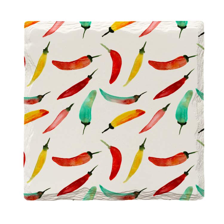 Chili Pepper Pattern |Drink Coaster