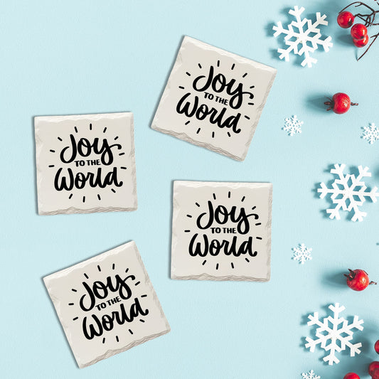 Holiday Christmas Joy to the World | Drink Coaster