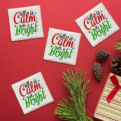 Holiday Christmas All is Calm | Drink Coaster