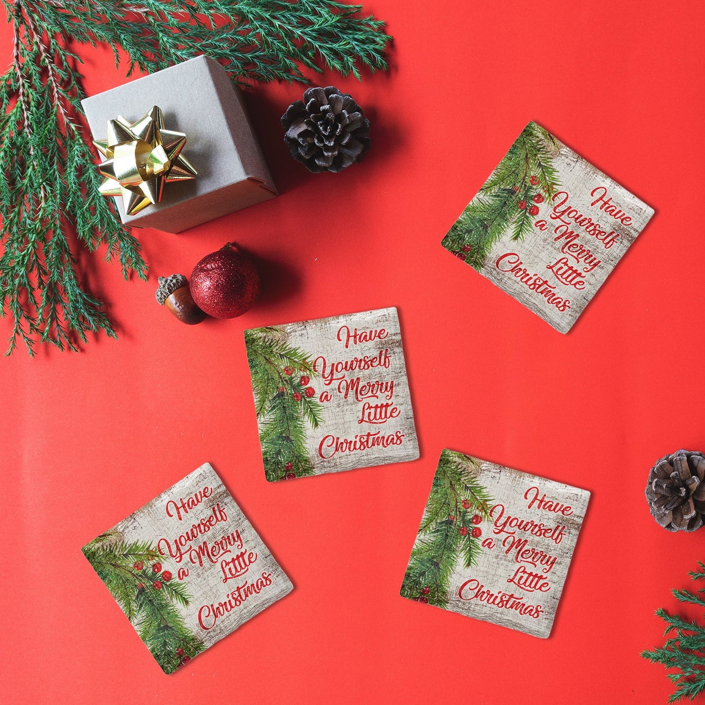 Merry Little Christmas Holiday | Drink Coaster