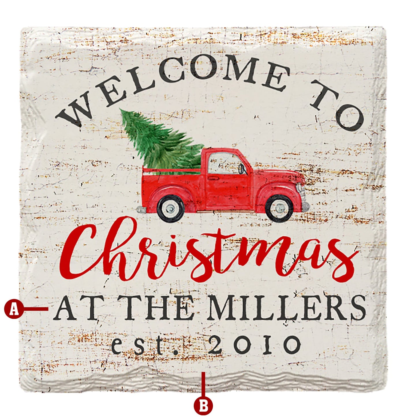 Customizable Welcome to Christmas Holiday | Drink Coaster