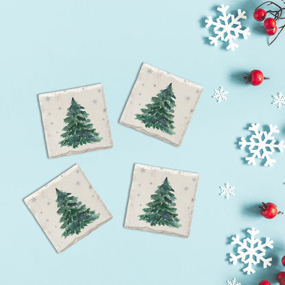 Watercolor Christmas Tree | Drink Coaster