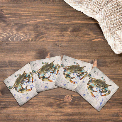 Watercolor Blue Crab | Drink Coaster