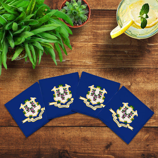 Connecticut State Flag | Drink Coaster