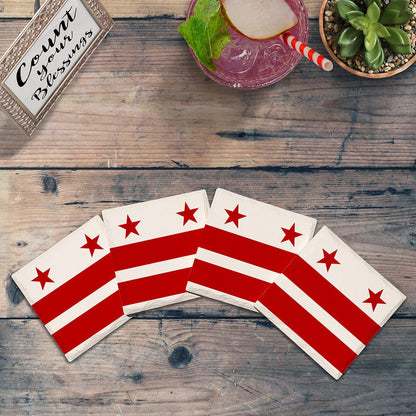 Washington D.C. Flag | Drink Coaster