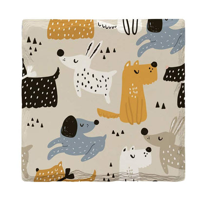 Cute Dogs Pattern |Drink Coaster