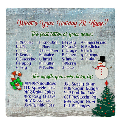 Holiday Christmas Elf Name | Drink Coaster