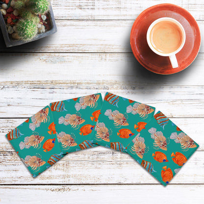 Under The Sea Teal |Drink Coaster