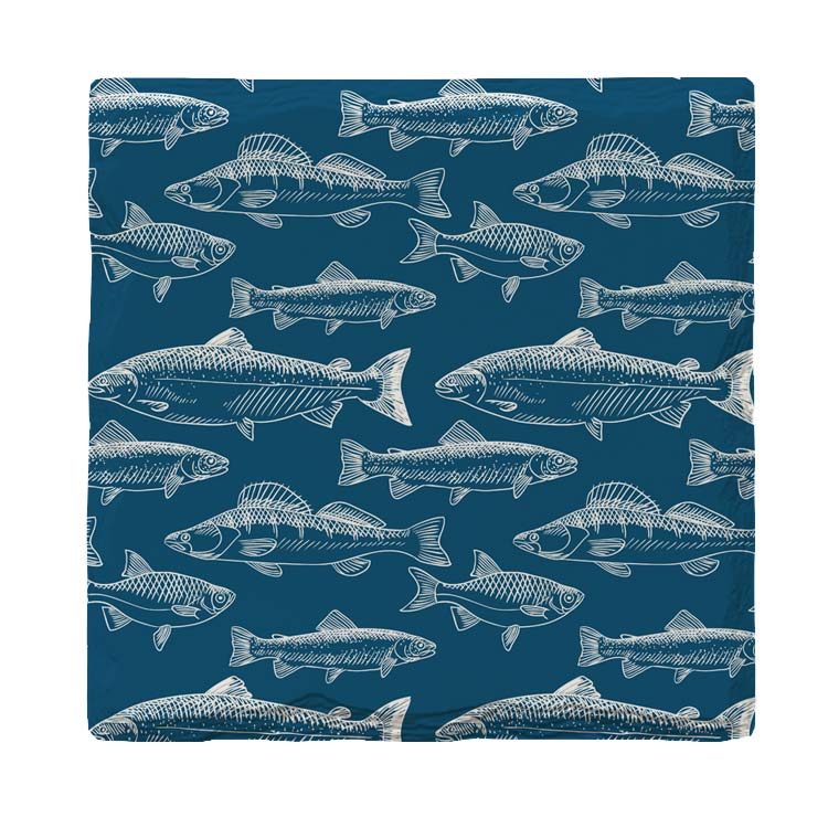 Navy Trout Pattern | Drink Coaster