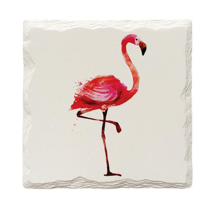 Watercolor Flamingos | Drink Coaster