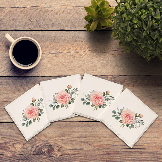 Teal Daisy Pattern |Drink Coaster