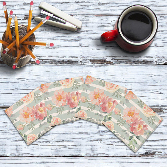 Floral Wallpaper Pattern |Drink Coaster