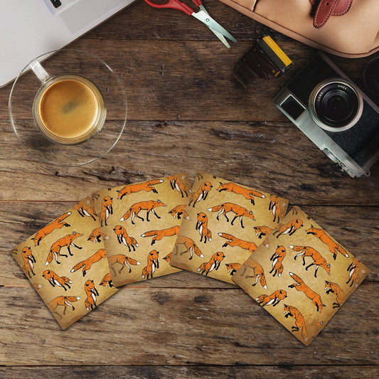 Foxes Pattern |Drink Coaster