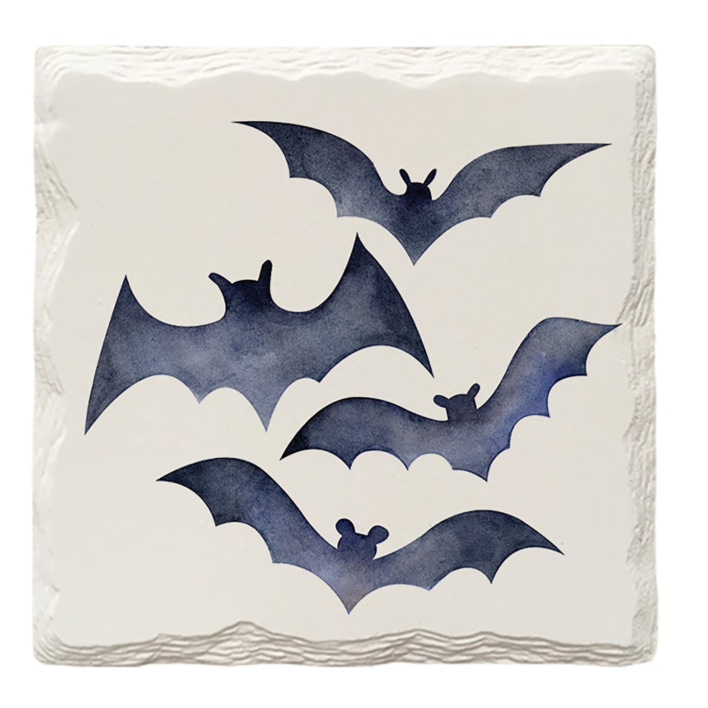 Halloween Watercolor Bats | Drink Coaster